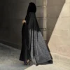 2 عباية سواريه لامعة سوداء – فخامة السهرة
