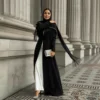 عباية سواريه سوداء بشراشيب وتفاصيل فاخرة